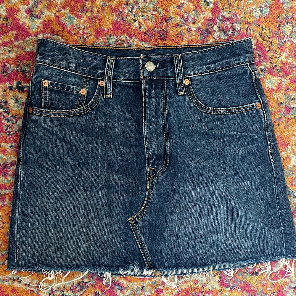 Levi’s denim skirt.